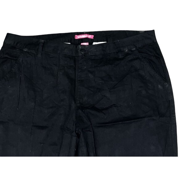Woman Within NWOT Stretch Cotton Chino Straight Leg Pant Sz 20 Wide Black Plus - Picture 16 of 16